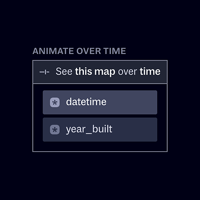 Menu option to add a time dimension to a map