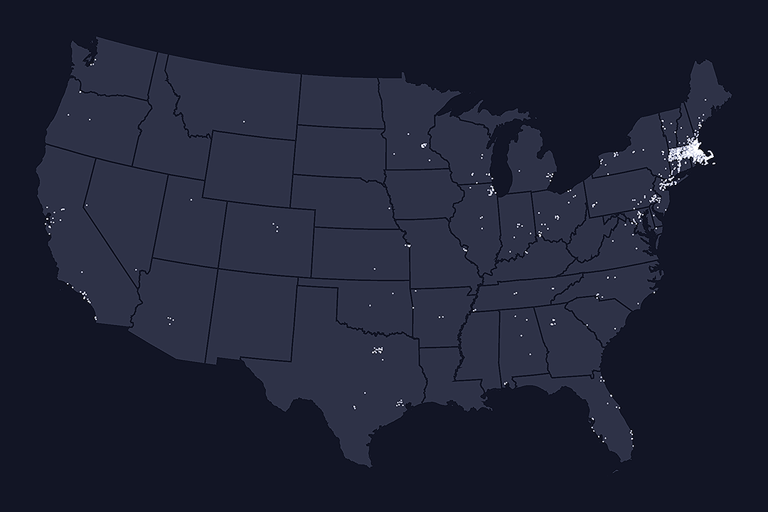 An expanded view of the ZIP Code map